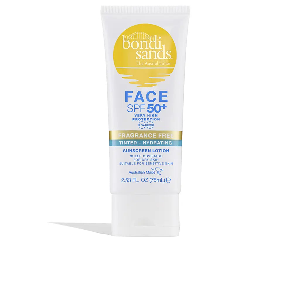 Loção facial hidratante FPS 50+ com cor 75 ml