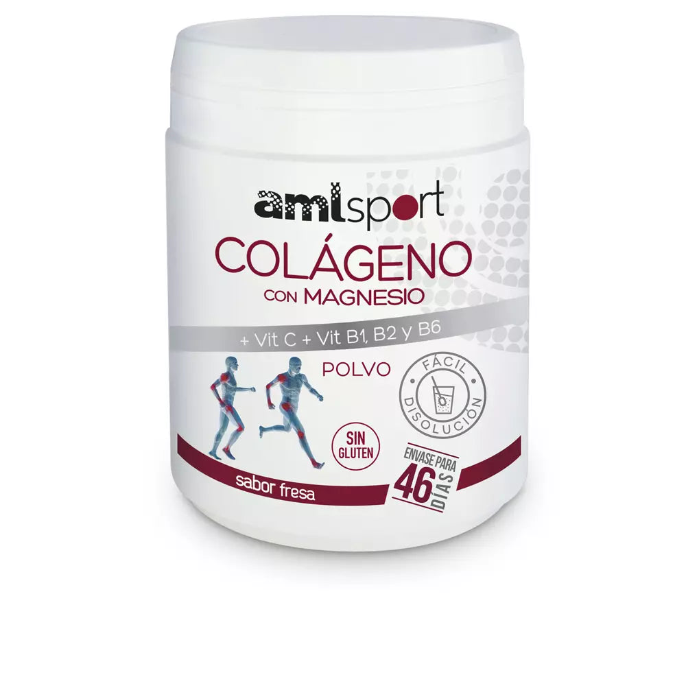 AMLSPORT-COLÁGENO COM MAGNÉSIO + VIT.C + VIT.B1.B2.B6 sabor morango pol-DrShampoo - Perfumaria e Cosmética