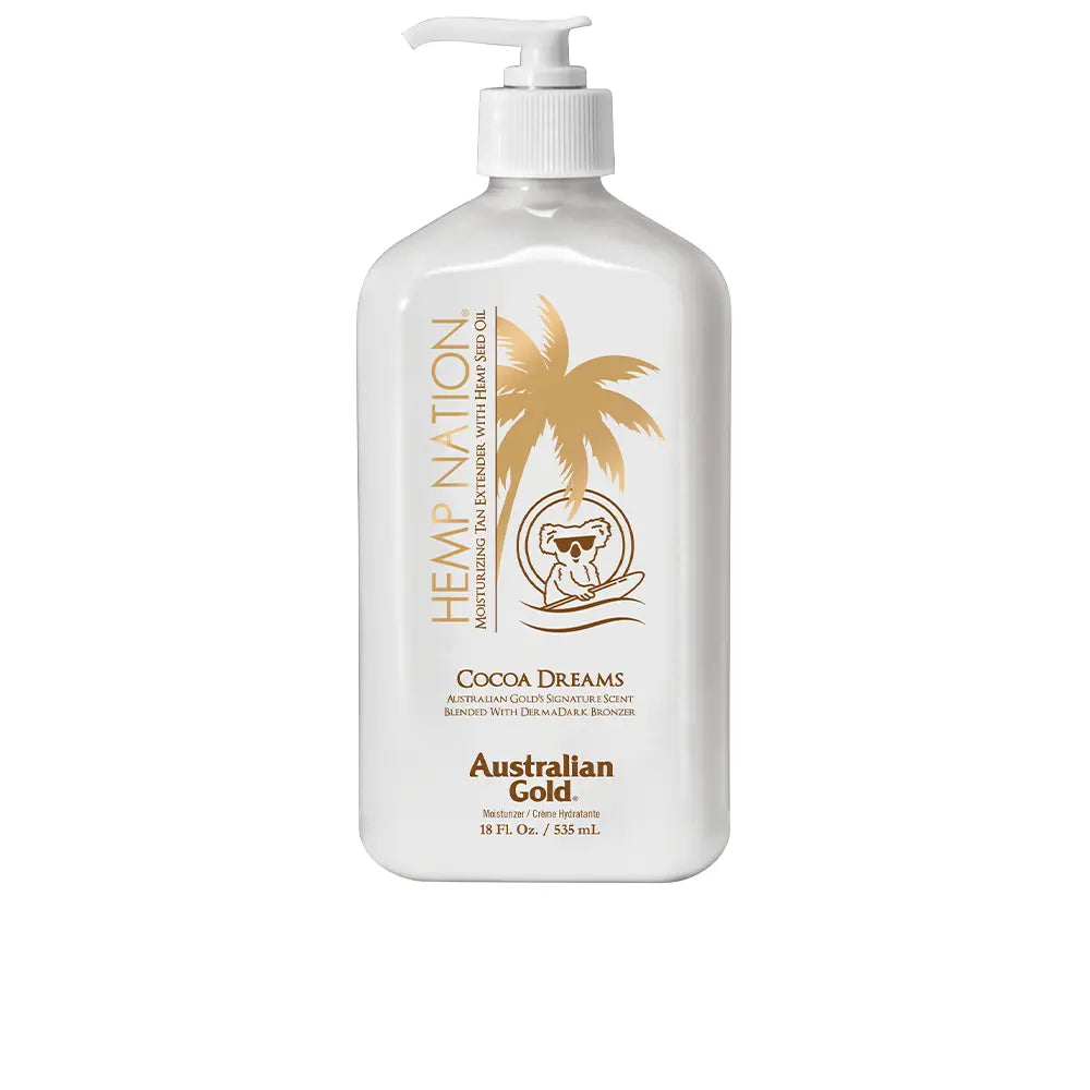 AUSTRALIAN GOLD-Hidratante de extensão de bronzeado de 535 ml com cacau da Nação HEMP.-DrShampoo - Perfumaria e Cosmética