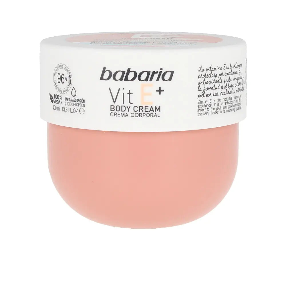 BABARIA-VITAMIN E+ creme corporal 100% vegano 400 ml-DrShampoo - Perfumaria e Cosmética