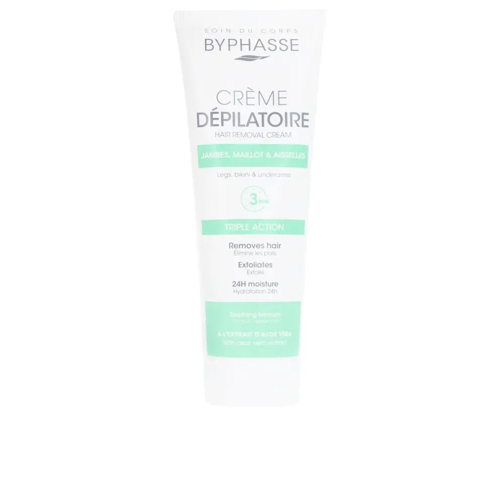 BYPHASSE-CREME DE REMOÇÃO DE CABELO extrato de aloe vera 125 ml-DrShampoo - Perfumaria e Cosmética