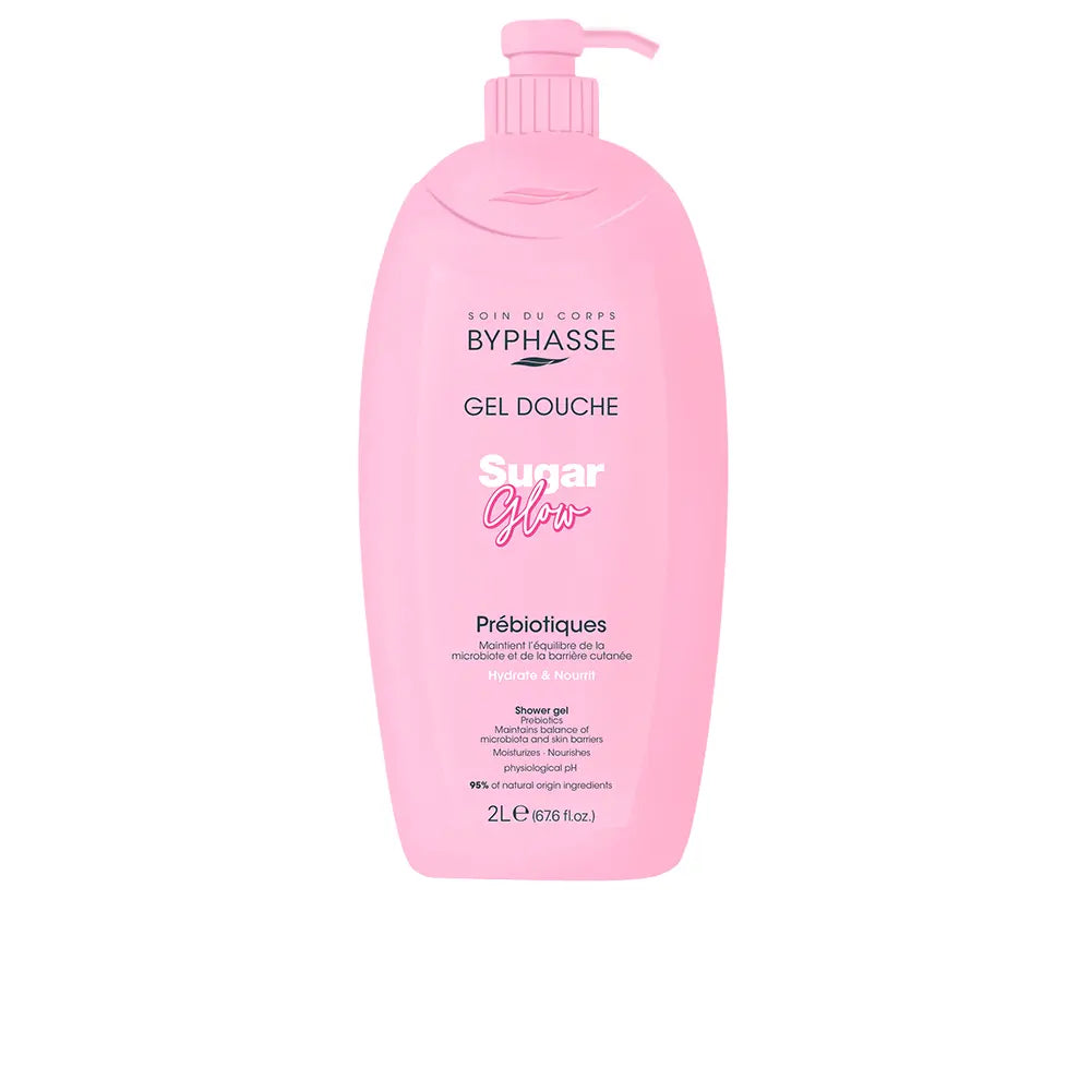 BYPHASSE-Gel de duche prebiótico SUGAR GLOW 2000 ml.-DrShampoo - Perfumaria e Cosmética