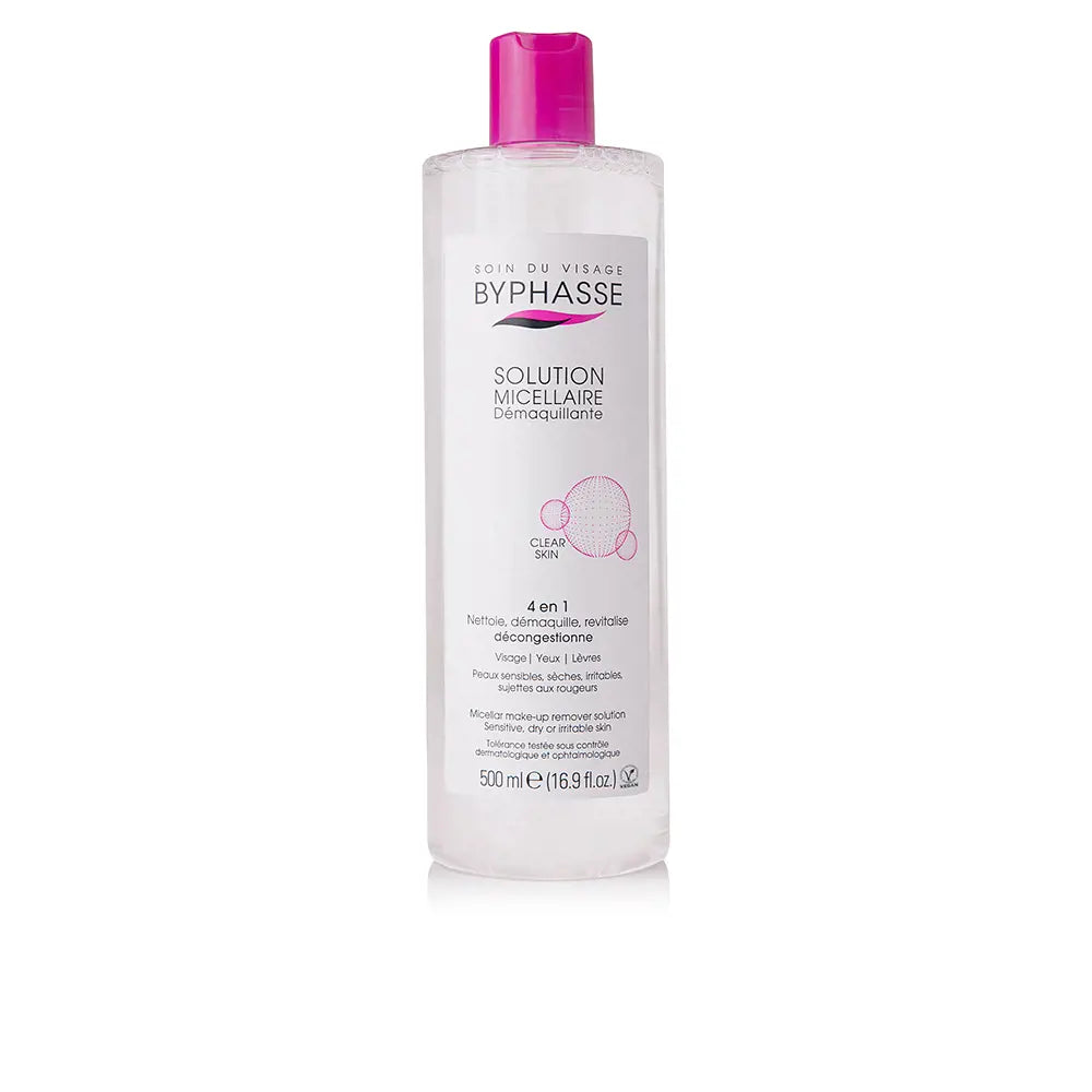 BYPHASSE-MICELLAR SOLUTION removedor de maquilhagem 500 ml-DrShampoo - Perfumaria e Cosmética