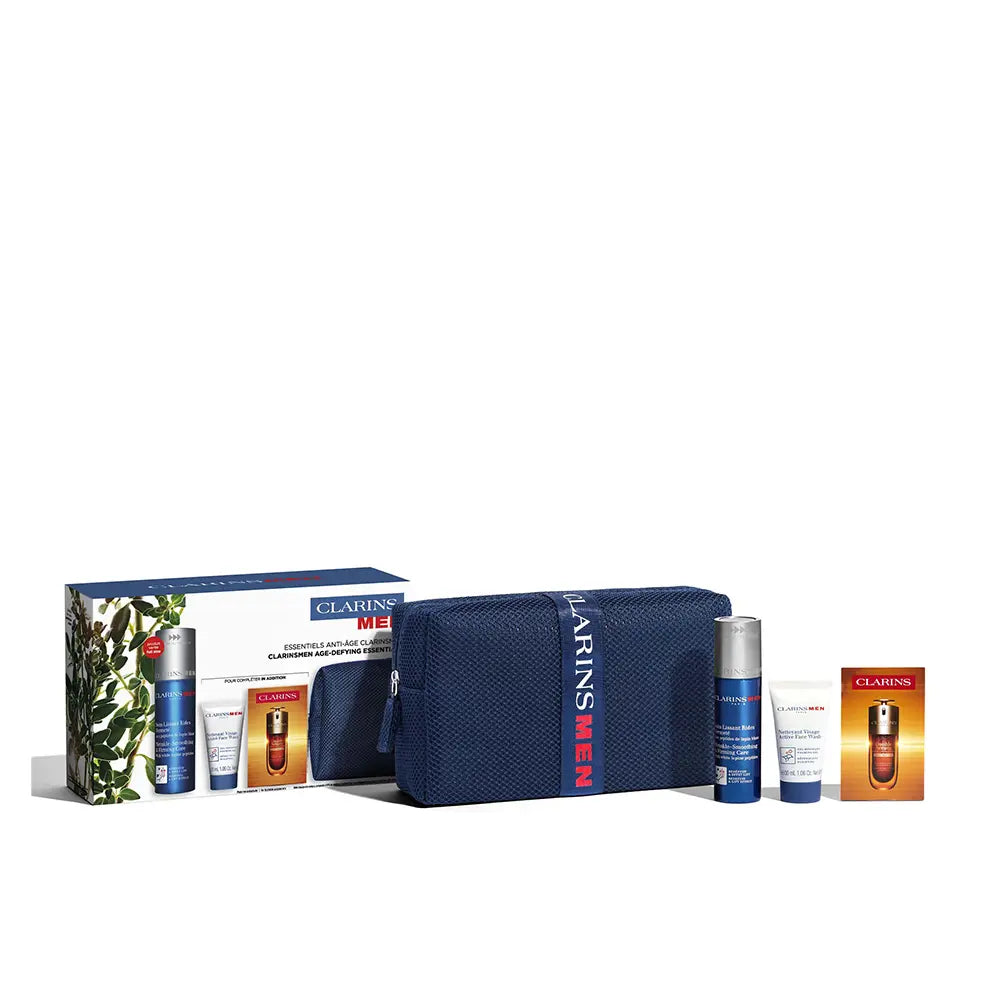 CLARINS-Creme em gel masculino antienvelhecimento e firmador - Conjunto com 4 peças-DrShampoo - Perfumaria e Cosmética