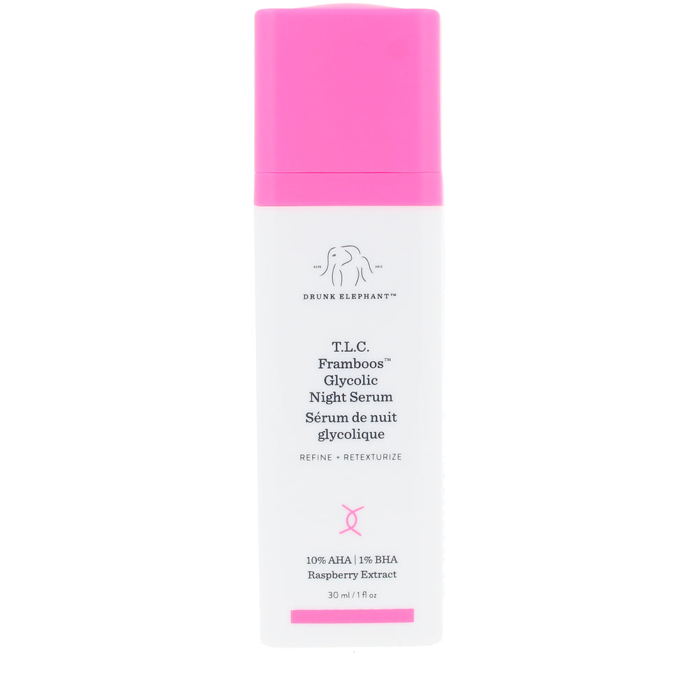 DRUNK ELEPHANT-TLC FRAMBOOS GLYCOLIC soro noturno 30 ml-DrShampoo - Perfumaria e Cosmética