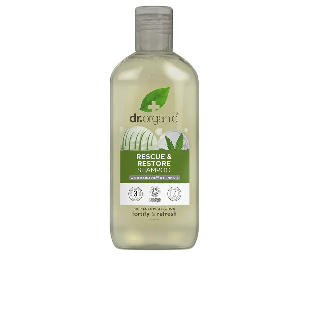 DR. ORGANIC-RESCUE RESTORE shampoo para cabelos finos 265 ml.-DrShampoo - Perfumaria e Cosmética