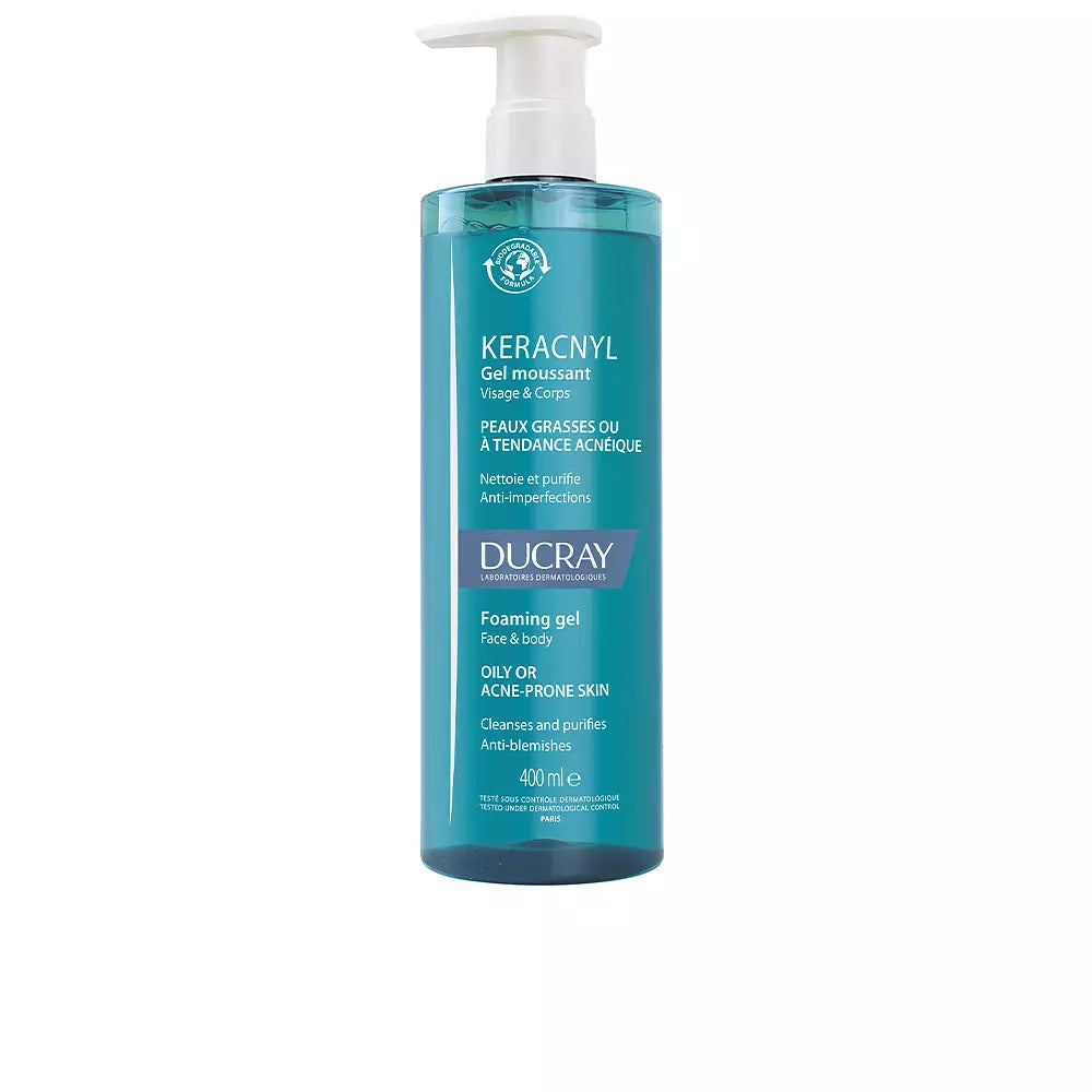DUCRAY-Gel espumante KERACNYL 400 ml-DrShampoo - Perfumaria e Cosmética