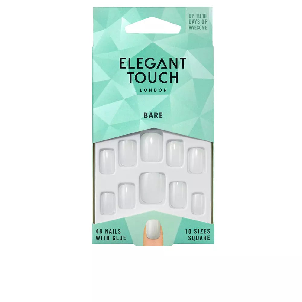 ELEGANT TOUCH-TOTALMENTE BARE 48 unhas com cola square-001-DrShampoo - Perfumaria e Cosmética