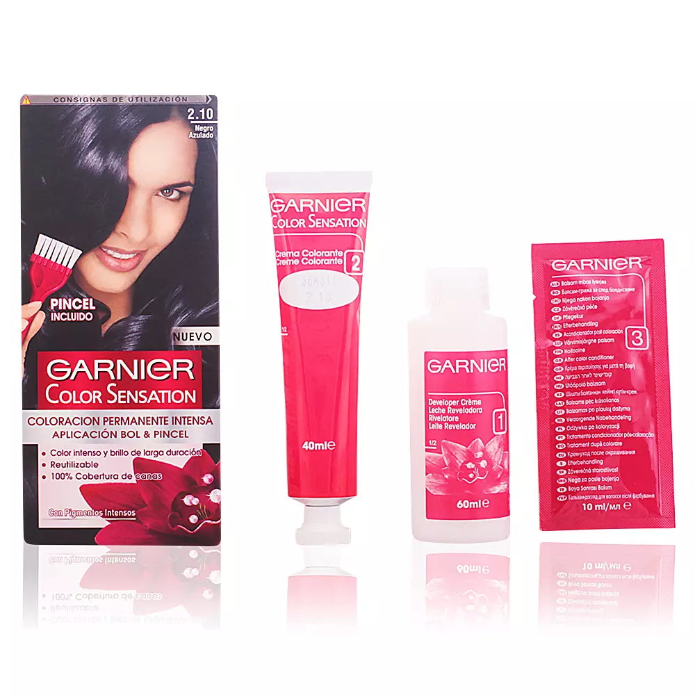 GARNIER-COLOR SENSATION 210 preto azulado-DrShampoo - Perfumaria e Cosmética