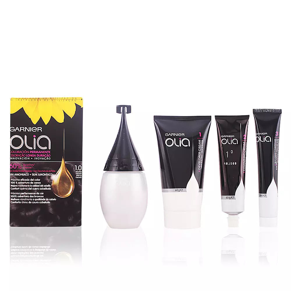 GARNIER-OLIA Coloração Permanente 10 Ebony Black 4 pz-DrShampoo - Perfumaria e Cosmética