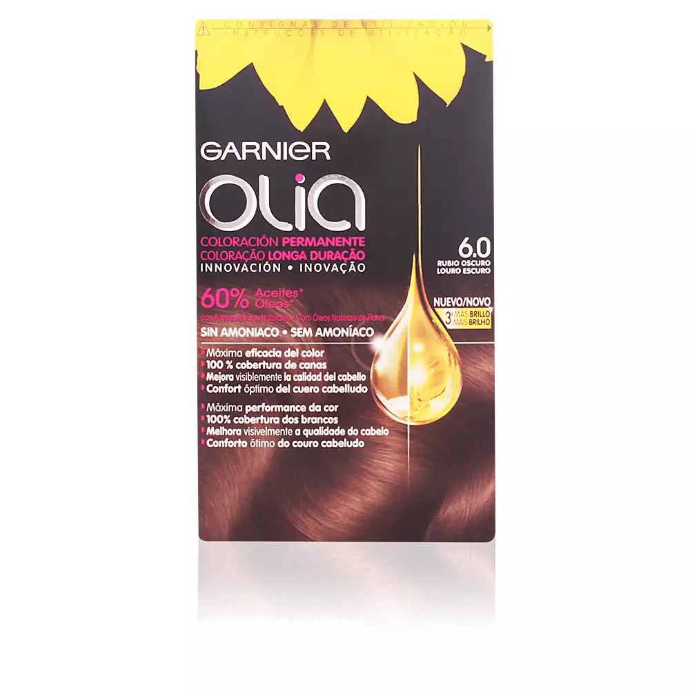 GARNIER-OLIA Coloração Permanente 60 Loiro Escuro 4 pz-DrShampoo - Perfumaria e Cosmética