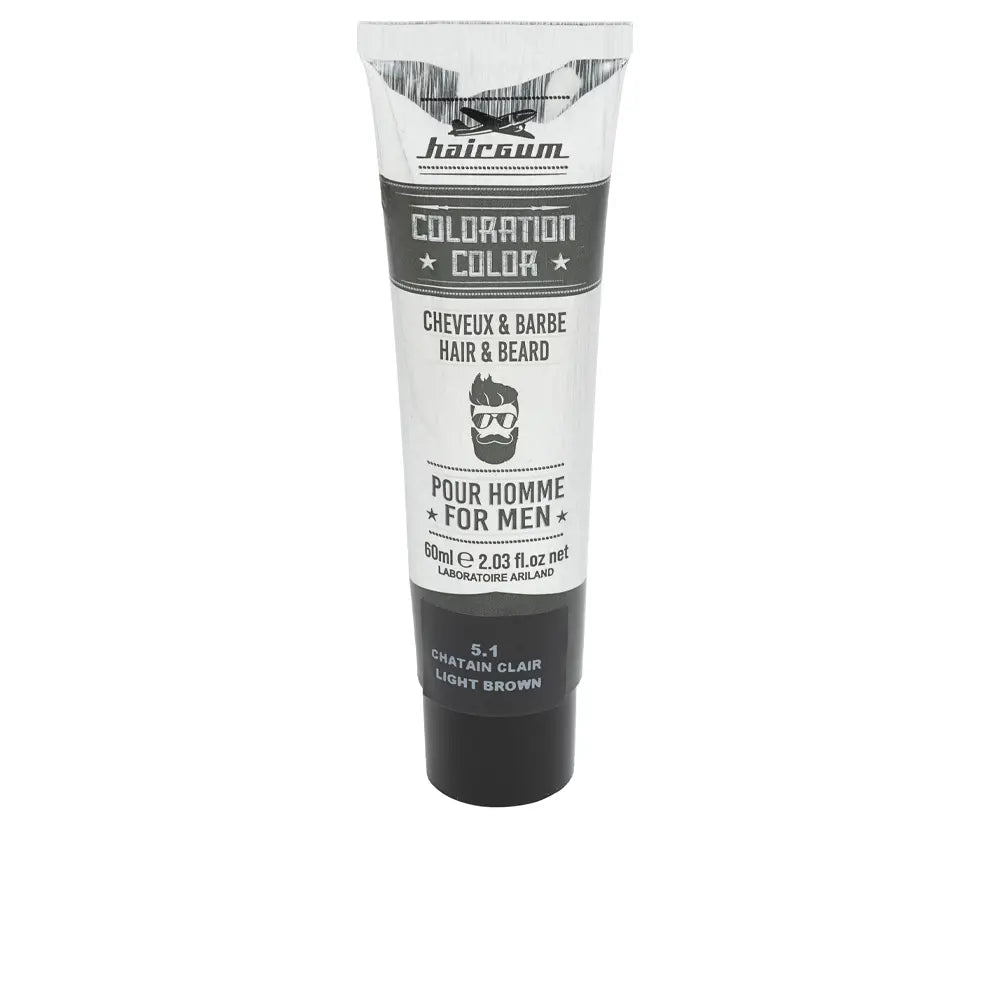 HAIRGUM-COLORATION tinta para barba e cabelo 51 Castanho Claro 60 gr.-DrShampoo - Perfumaria e Cosmética