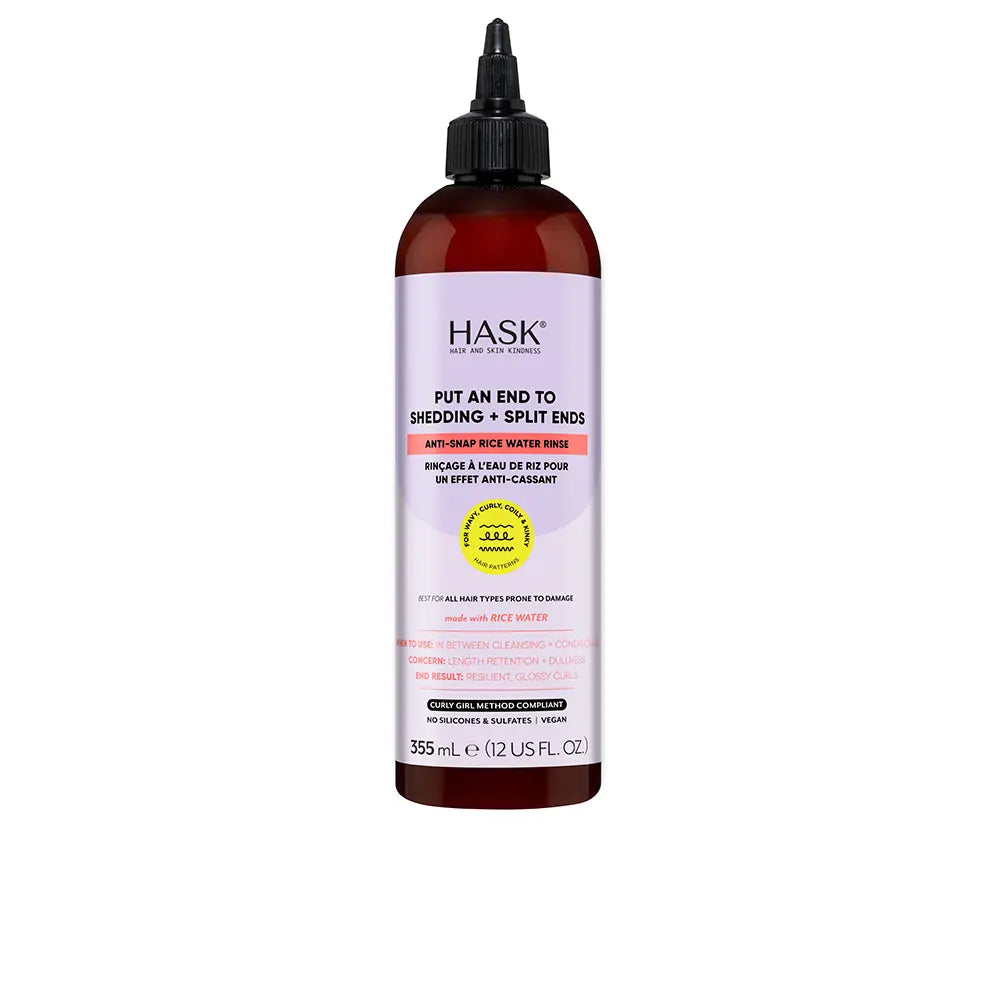 HASK-Solução antiqueda TEXTURE com água de arroz 355 ml.-DrShampoo - Perfumaria e Cosmética