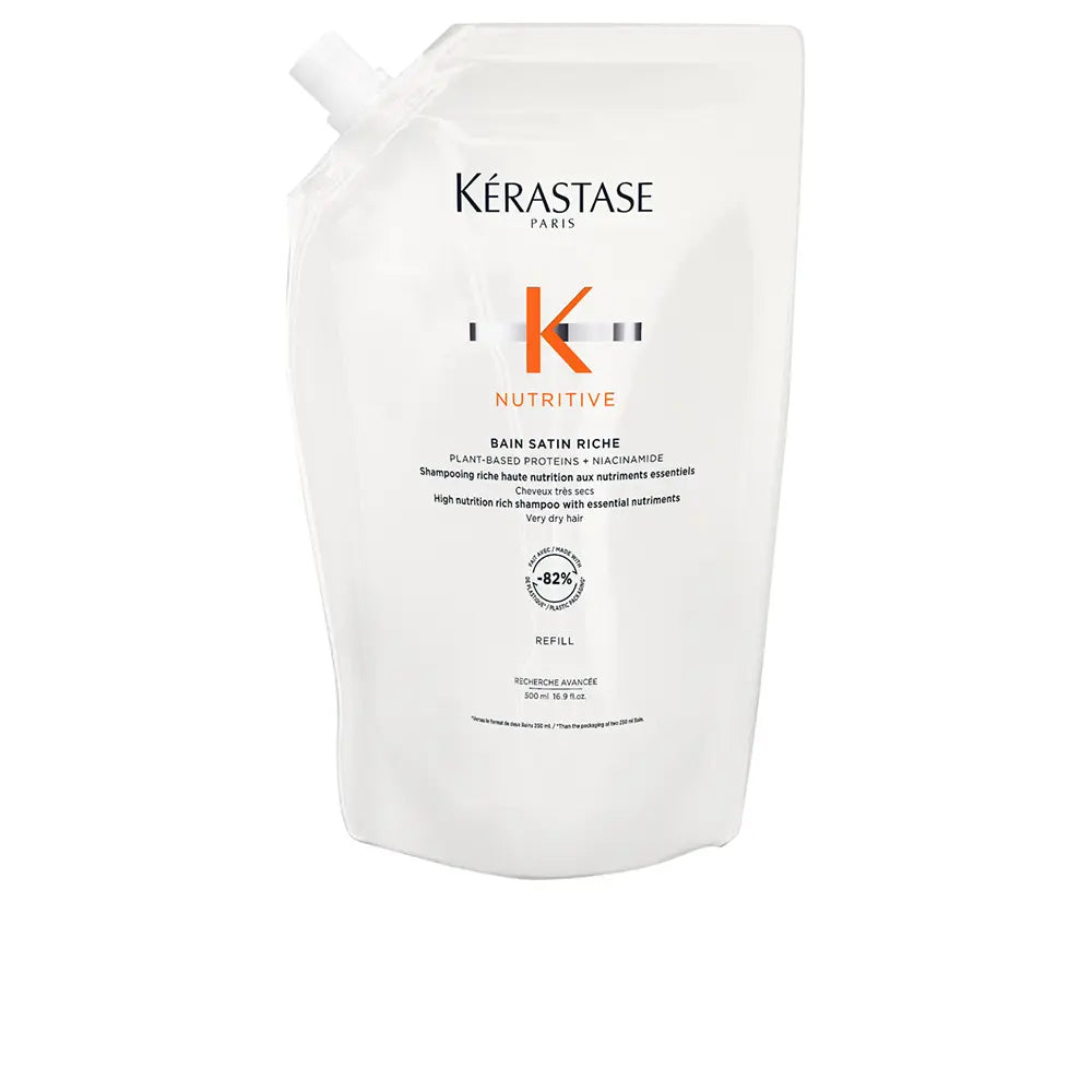 KERASTASE-NUTRITIVO banho satin riche recarga 500 ml-DrShampoo - Perfumaria e Cosmética