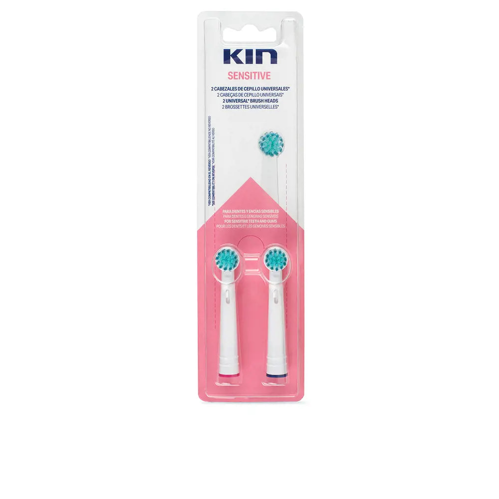 KIN-Cabeça de escova elétrica universal KIN SENSITIVE 2 unidades-DrShampoo - Perfumaria e Cosmética