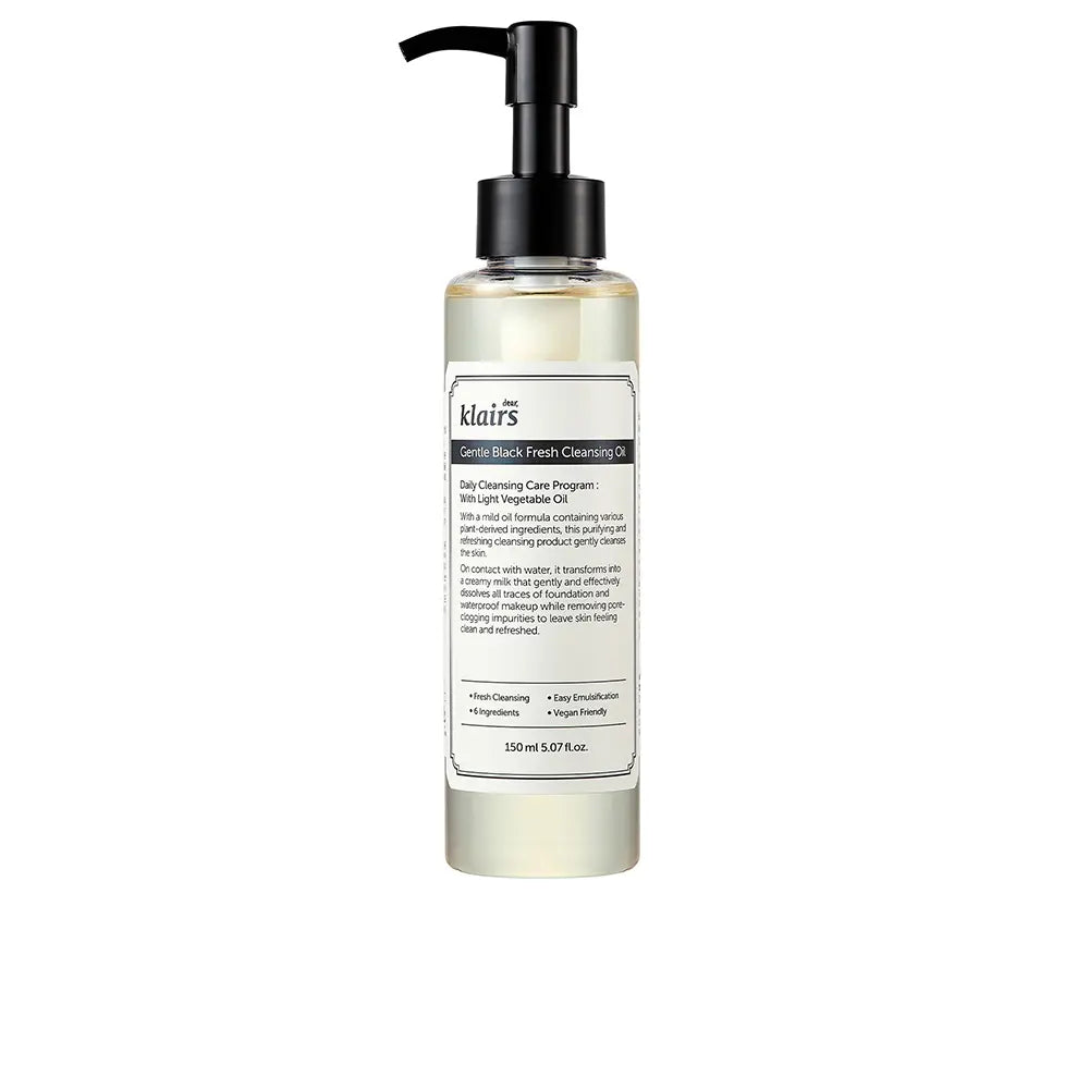 KLAIRS-GENTLE BLACK óleo de limpeza fresco 150 ml-DrShampoo - Perfumaria e Cosmética