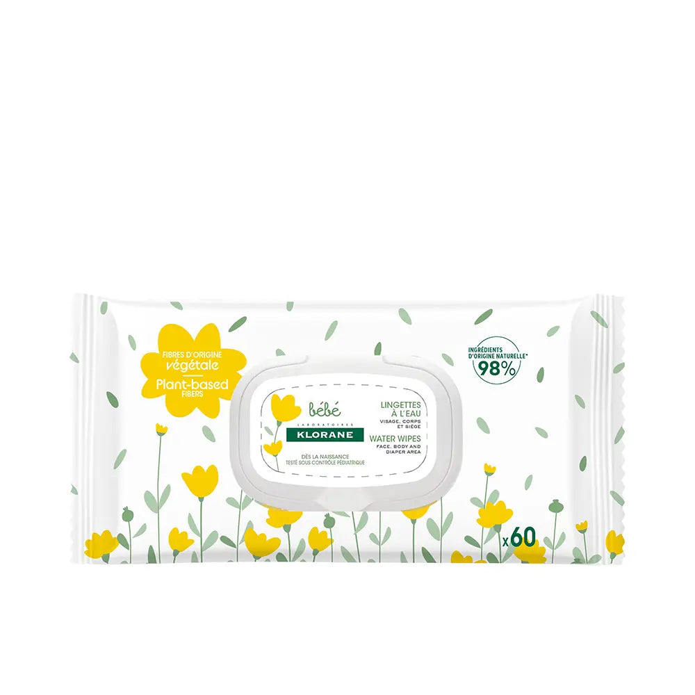 KLORANE-Lenços umedecidos de limpeza suave BÉBÉ 60 unidades-DrShampoo - Perfumaria e Cosmética