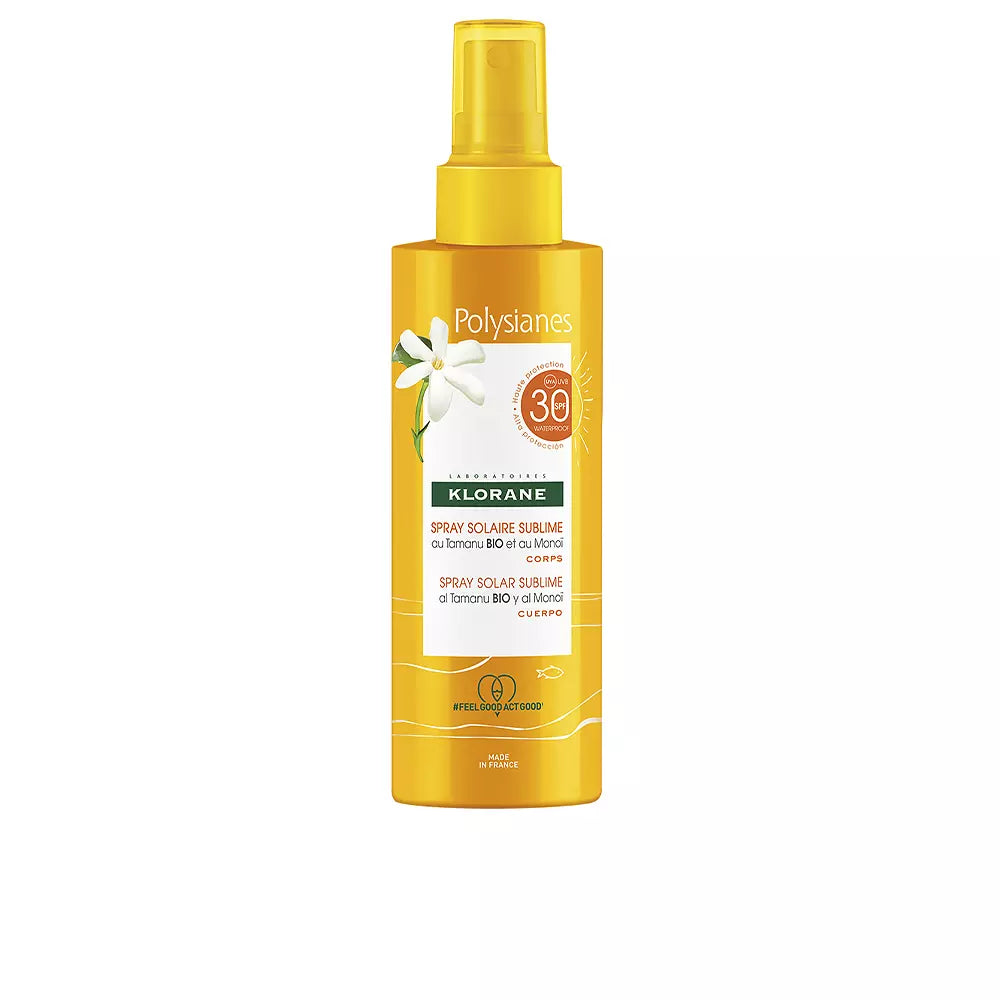 KLORANE-MONOÏ Y TAMANU BIO sublime spray solar SPF30 200 ml-DrShampoo - Perfumaria e Cosmética