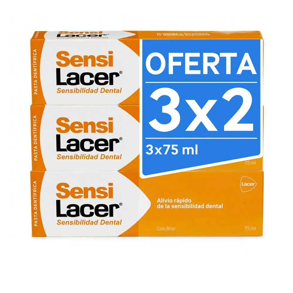 LACER-Pasta de dente em gel LACERFRESH, pacote com 3 unidades de 75 ml-DrShampoo - Perfumaria e Cosmética