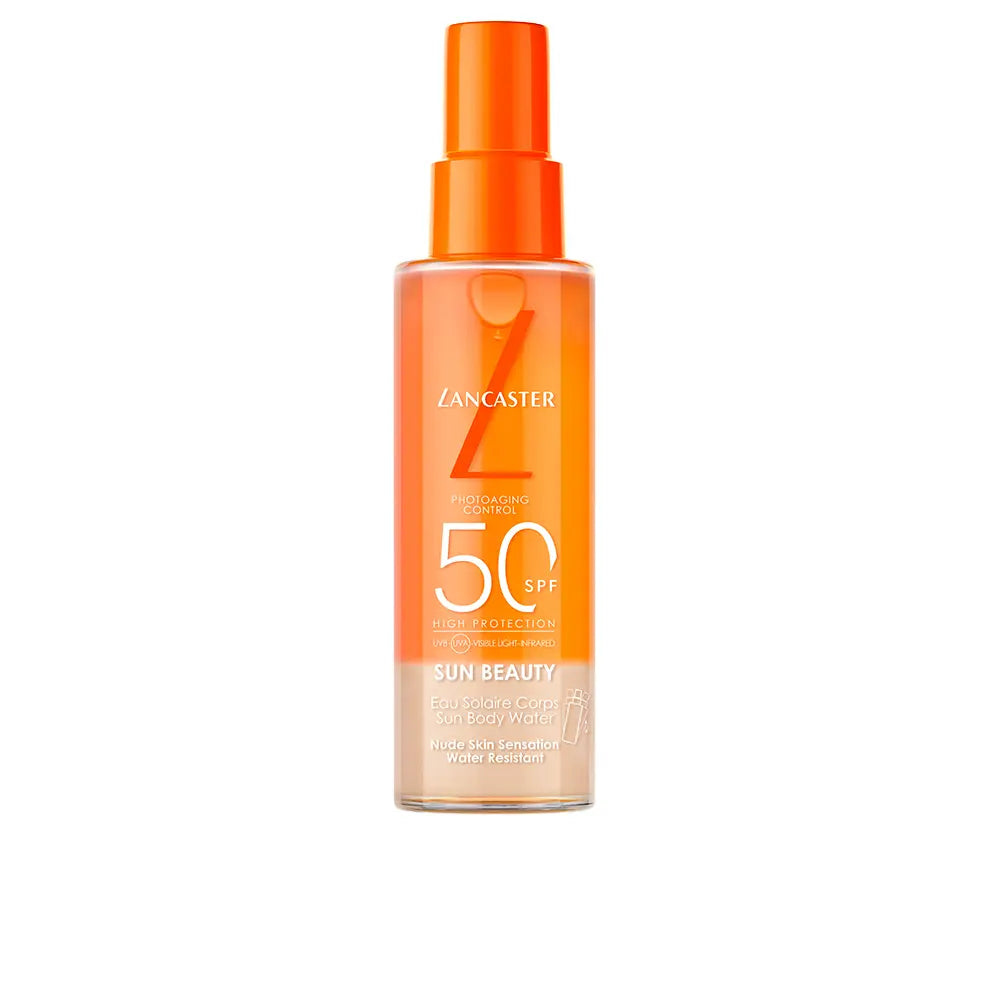 LANCASTER-Água solar para o corpo SUN BEAUTY SPF50 100 ml.-DrShampoo - Perfumaria e Cosmética