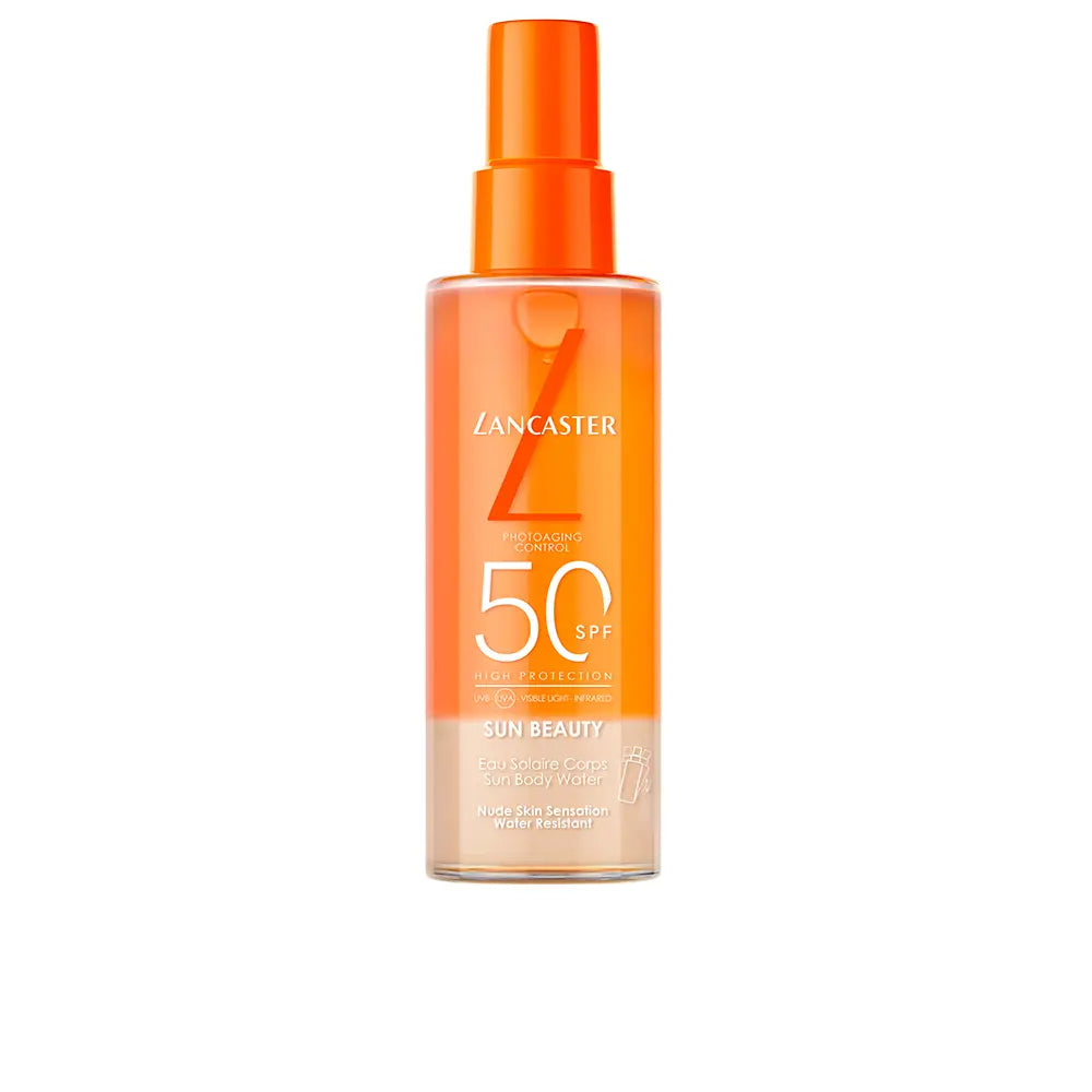 LANCASTER-Água solar para o corpo SUN BEAUTY SPF50 150 ml.-DrShampoo - Perfumaria e Cosmética