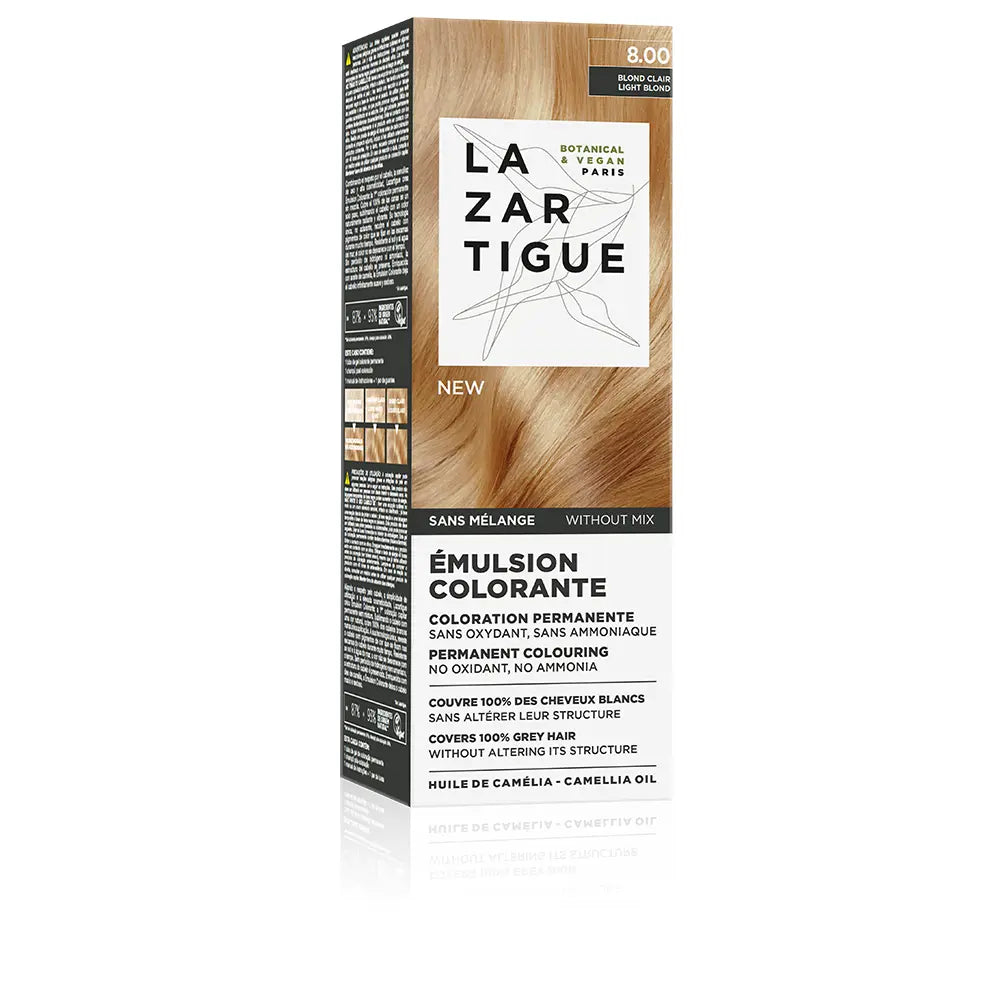 LAZARTIGUE-Emulsão de coloração permanente sem mistura e sem enxágue #8,00 1 u-DrShampoo - Perfumaria e Cosmética