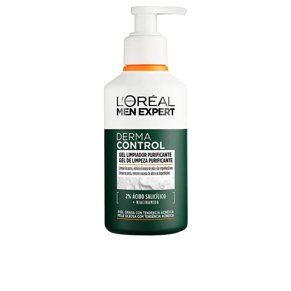 L'ORÉAL PARIS-MEN EXPERT DERMA CONTROL gel de limpeza purificante 260 ml-DrShampoo - Perfumaria e Cosmética
