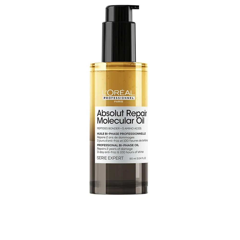 L'ORÉAL PROFESSIONNEL PARIS-Óleo bifásico profissional ABSOLUT REPAIR MOLECULAR 90 ml.-DrShampoo - Perfumaria e Cosmética