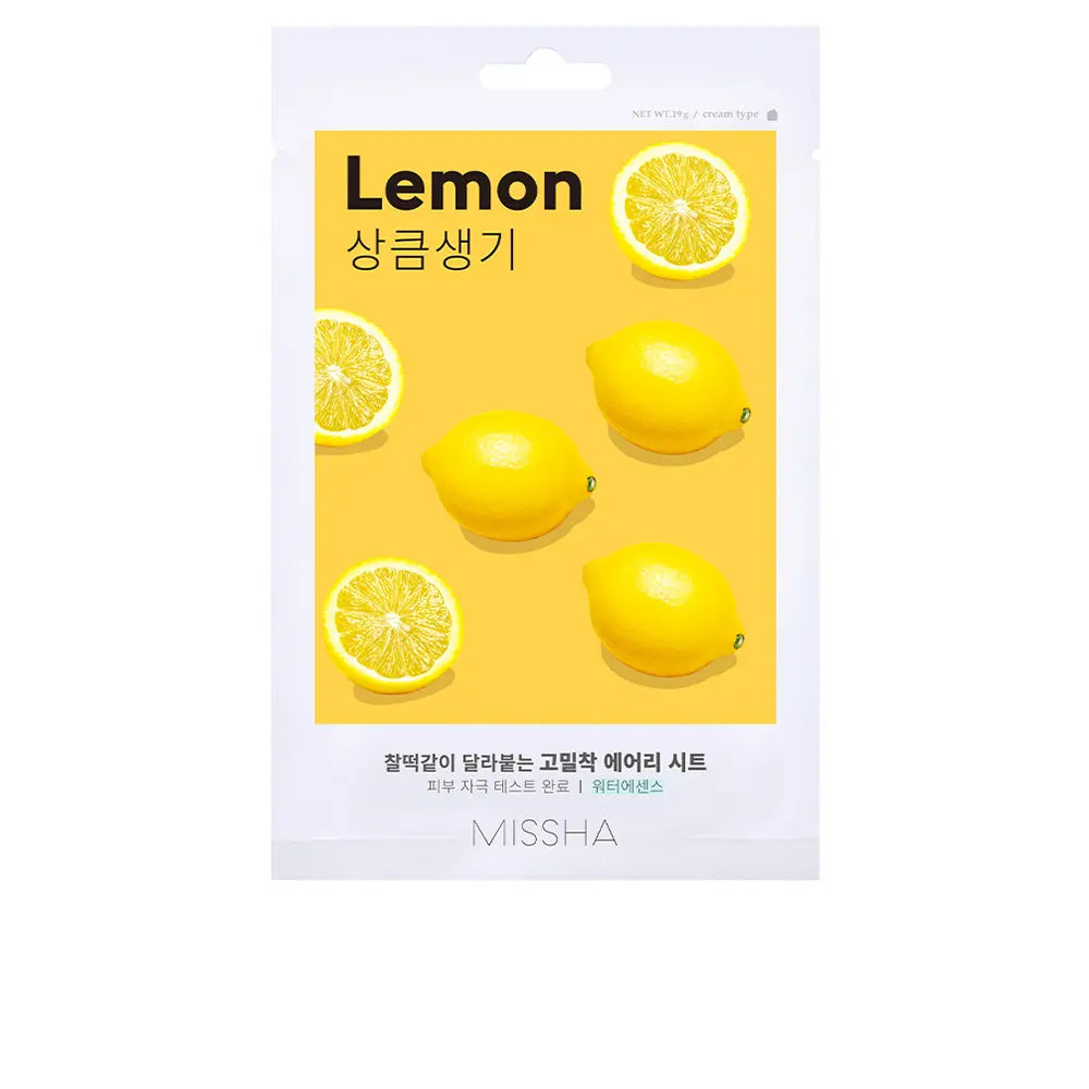 MISSHA-Máscara facial AIRY FIT SHEET #Limão 1 unidade-DrShampoo - Perfumaria e Cosmética