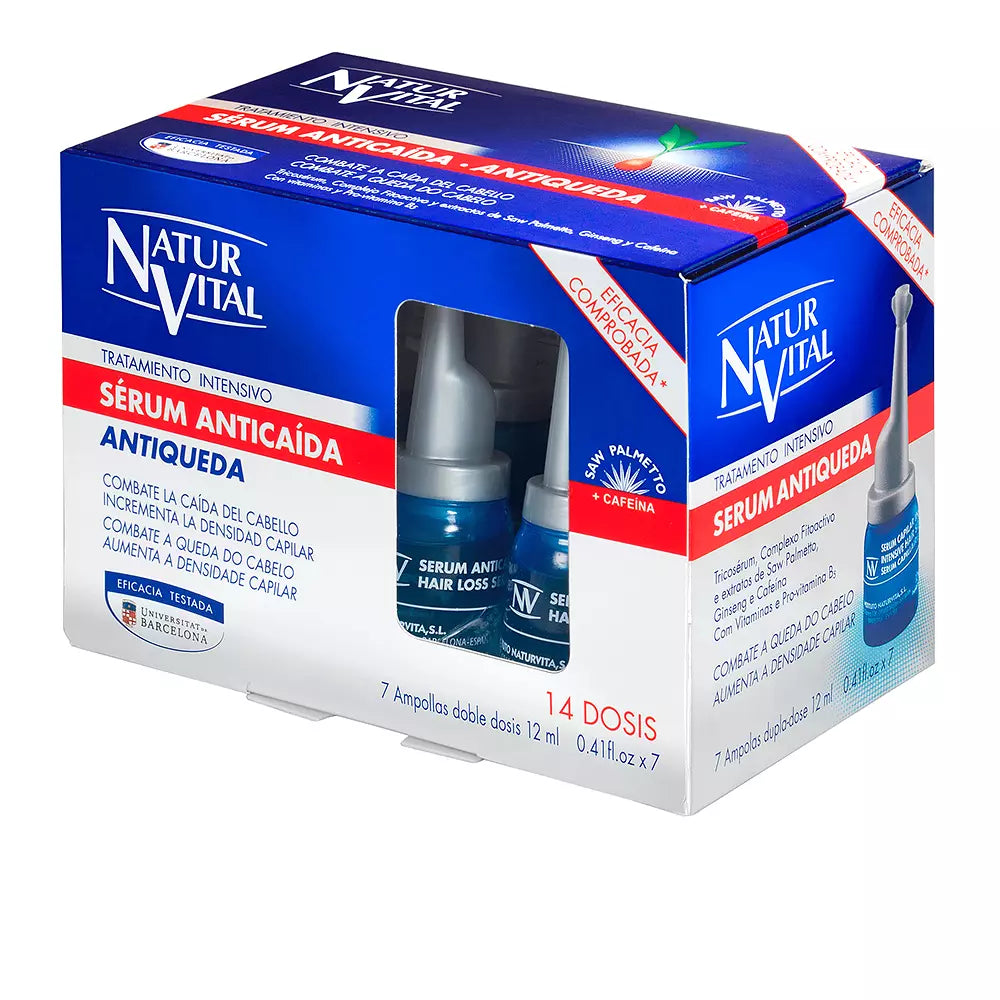 NATUR VITAL-SERUM ANTI-Queda Tratamento intensivo 7 ampolas x 12 ml-DrShampoo - Perfumaria e Cosmética
