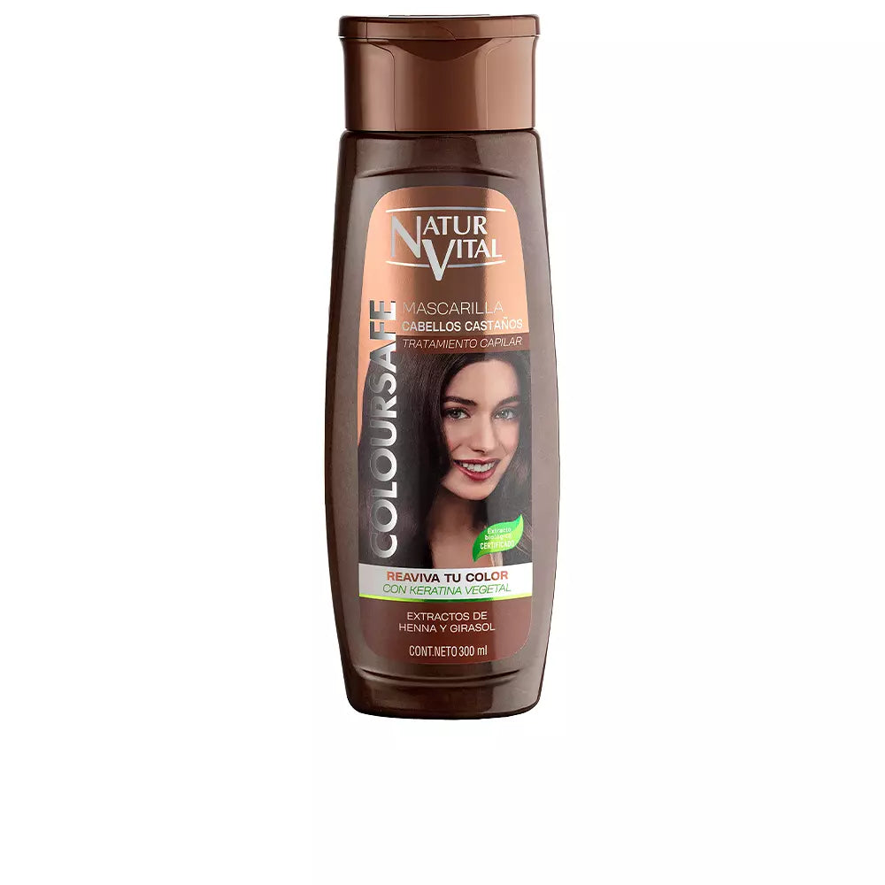 NATUR VITAL-máscara COLOURSAFE marrom 300 ml-DrShampoo - Perfumaria e Cosmética