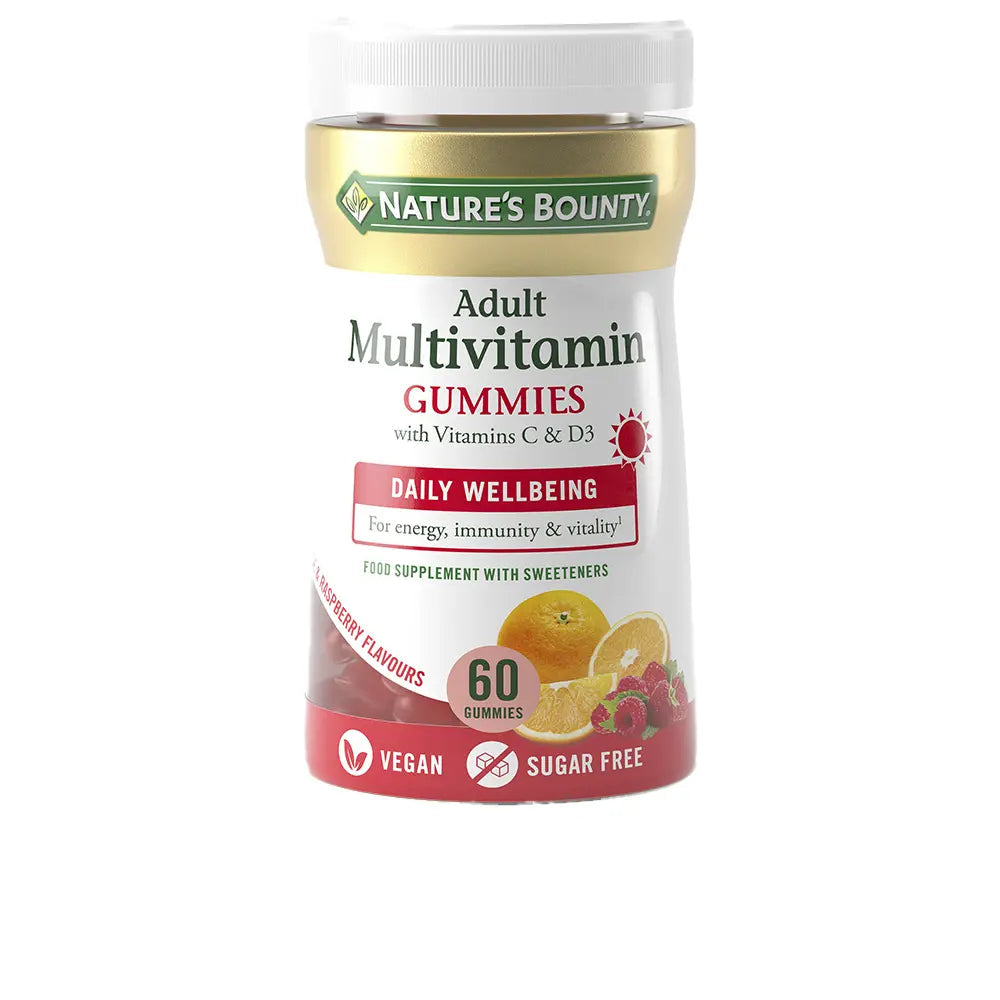NATURE'S BOUNTY-MULTIVITAMÍNICO PARA ADULTOS com vitaminas B e D3 60 gomas-DrShampoo - Perfumaria e Cosmética