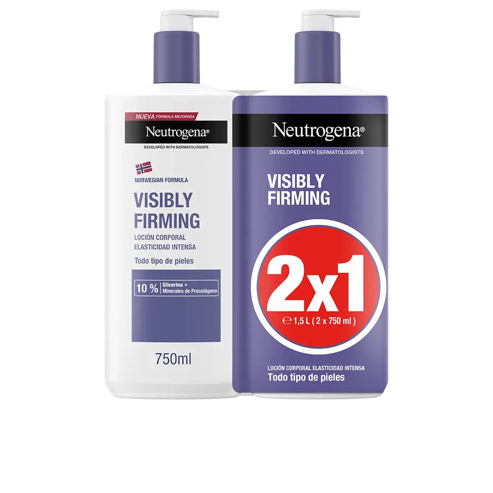 NEUTROGENA-Loção de elasticidade intensa VISIBLY FIRMING pacote 2 x 750 ml-DrShampoo - Perfumaria e Cosmética