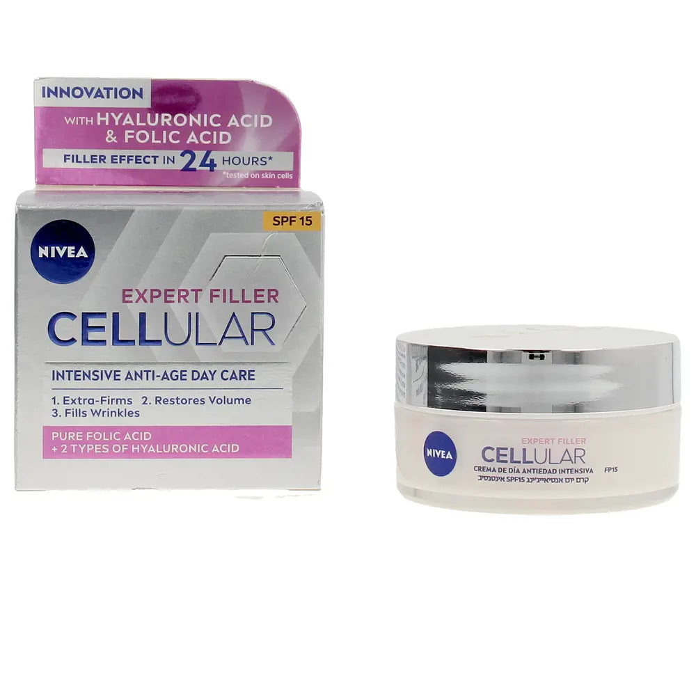 NIVEA-CELLULAR FILLER hyaluronic folic creme de dia SPF15 50 ml-DrShampoo - Perfumaria e Cosmética
