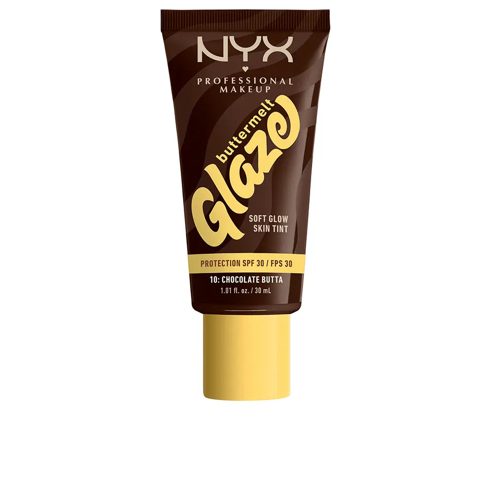 NYX PROFESSIONAL MAKE UP-BUTTERMELT GLAZE Protetor Solar Tint + FPS 30 #10 - Manteiga de Chocolate 30 ml-DrShampoo - Perfumaria e Cosmética