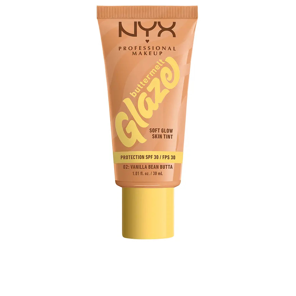 NYX PROFESSIONAL MAKE UP-BUTTERMELT GLAZE Protetor solar com cor + FPS 30 #02-Manteiga de baunilha 30 ml-DrShampoo - Perfumaria e Cosmética