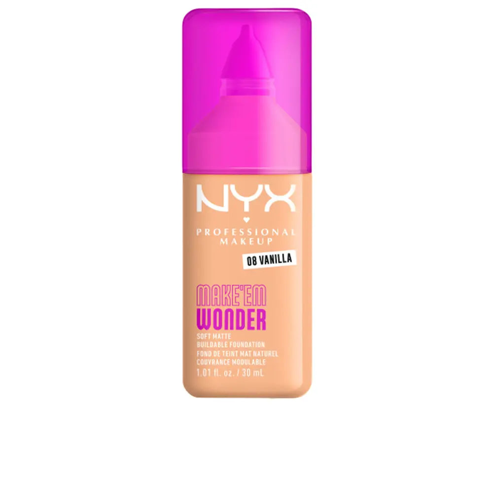 NYX PROFESSIONAL MAKE UP-Base MAKE'EM WONDER 08 Vanilla 30 ml-DrShampoo - Perfumaria e Cosmética
