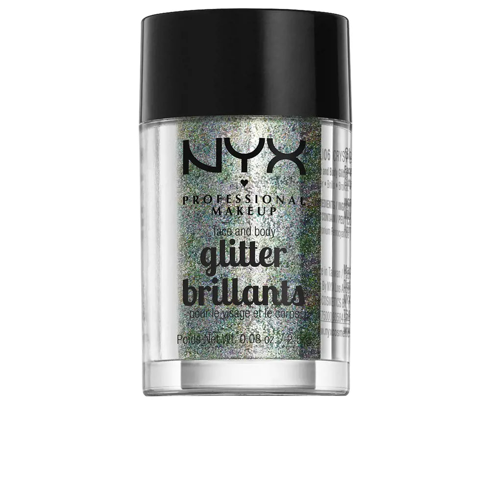 NYX PROFESSIONAL MAKE UP-GLITTER BRILLANTS cristal rosto e corpo 25 gr-DrShampoo - Perfumaria e Cosmética
