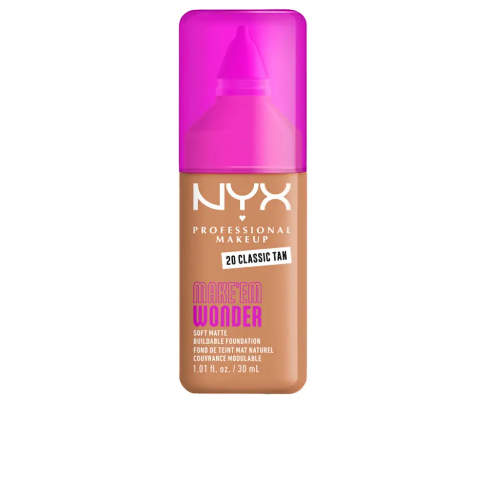 NYX PROFESSIONAL MAKE UP-MAKE'EM WONDER base 20 Classic Tan 30 ml-DrShampoo - Perfumaria e Cosmética
