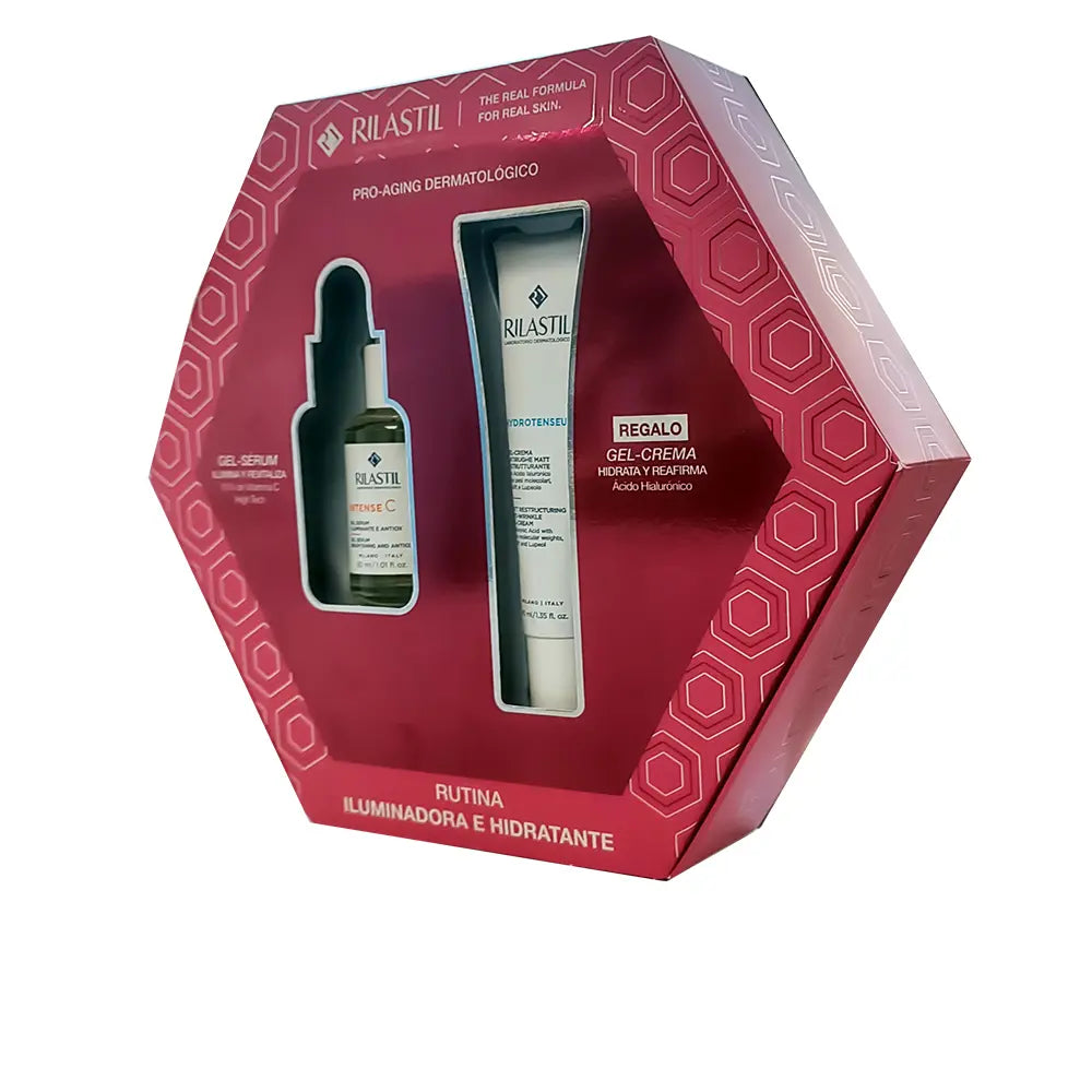 RILASTIL-SORO ILUMINADOR + CREME ANTI-RUGAS GEL ESTOJO 2 un.-DrShampoo - Perfumaria e Cosmética