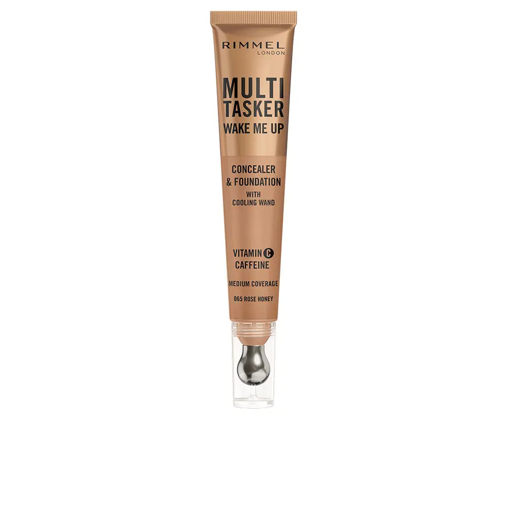 RIMMEL LONDON-Corretivo e base de maquiagem MULTITASKER WAKE ME UP #Rose Honey 20 ml-DrShampoo - Perfumaria e Cosmética