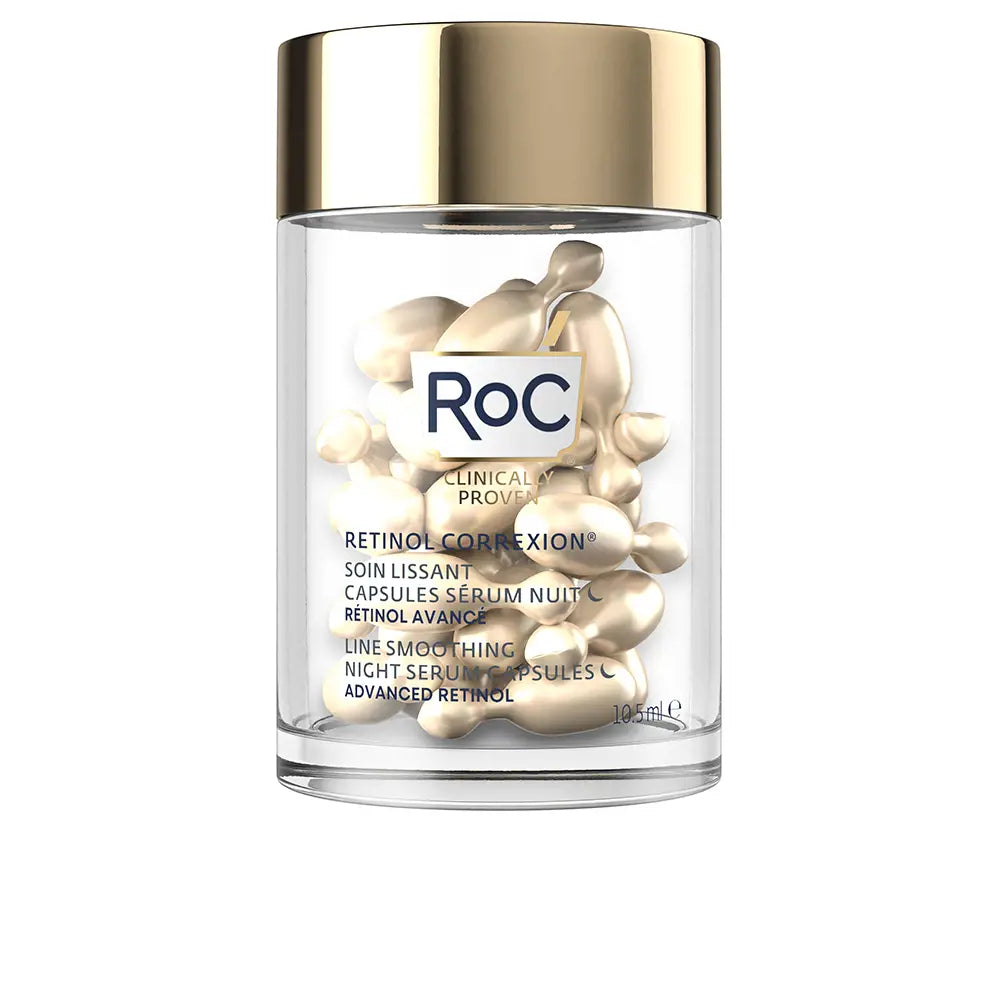 ROC-LINHA SMOOTHING ADVANCED RETINOL sérum noturno cápsulas 30 u-DrShampoo - Perfumaria e Cosmética