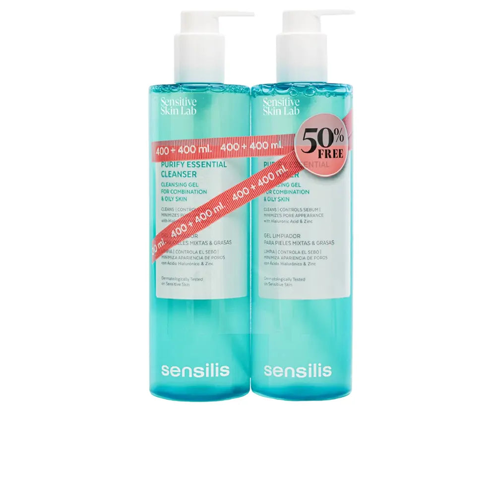 SENSILIS-Gel de limpeza PURIFY ESSENTIAL CLEANSER 2 x 400 ml-DrShampoo - Perfumaria e Cosmética