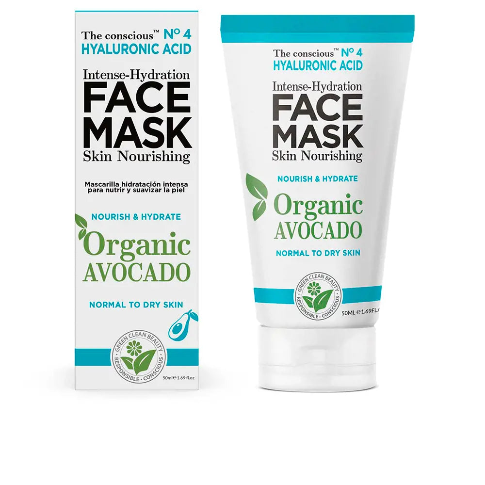 THE CONSCIOUS™-HYALURONIC ACID máscara facial de hidratação intensa abacate orgânico 50 ml-DrShampoo - Perfumaria e Cosmética
