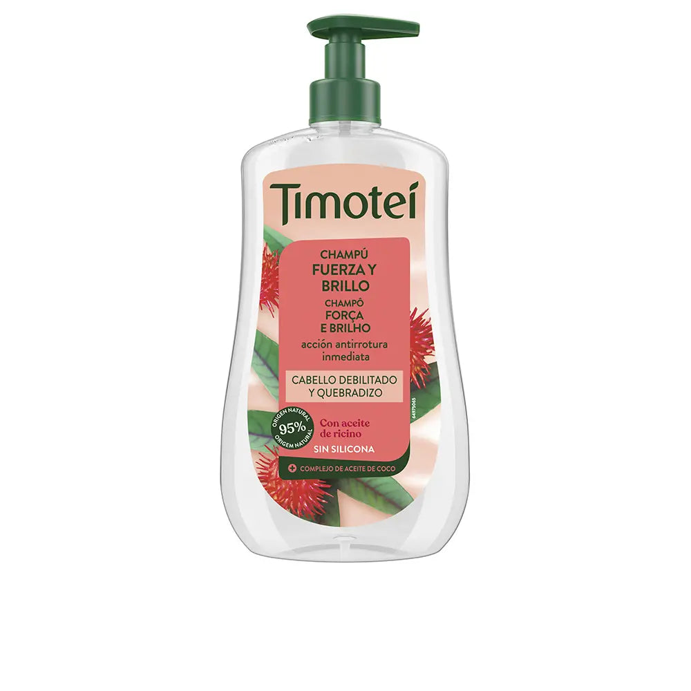 TIMOTEI-Shampoo Força e Brilho TIMOTEI com Óleo de Rícino e Coco para Cabelos Fracos e Quebradiços 600 ml-DrShampoo - Perfumaria e Cosmética