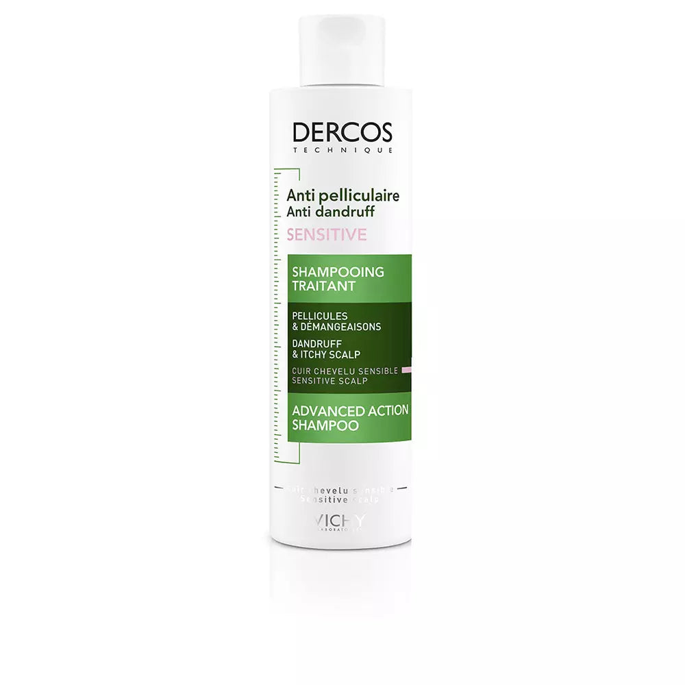 VICHY-DERCOS champô anti-caspa para tratamento do couro cabeludo sensível 200ml-DrShampoo - Perfumaria e Cosmética