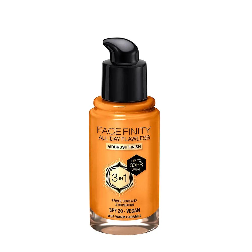 FACEFINITY ALL DAY FLAWLESS Base 3 em 1 nº 87-caramelo quente 30 ml