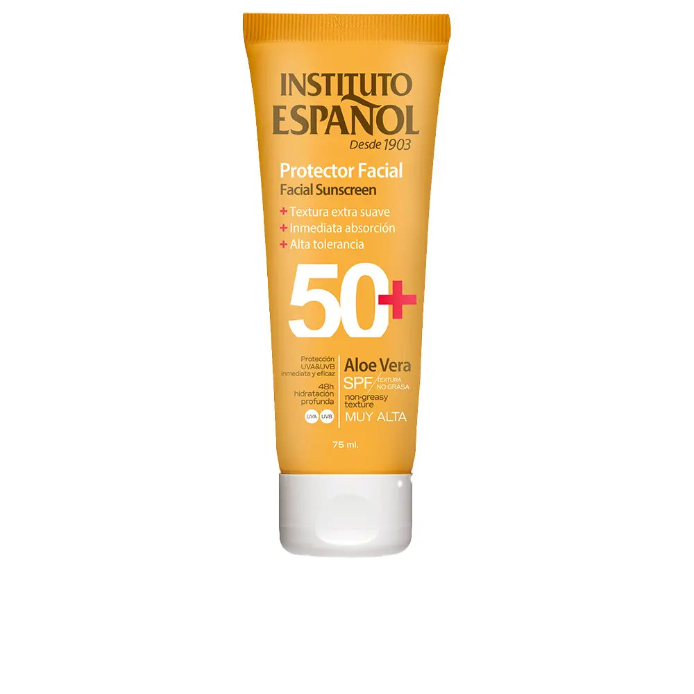 Protetor solar facial Aloe Vera tubo FPS 50+ 75 ml
