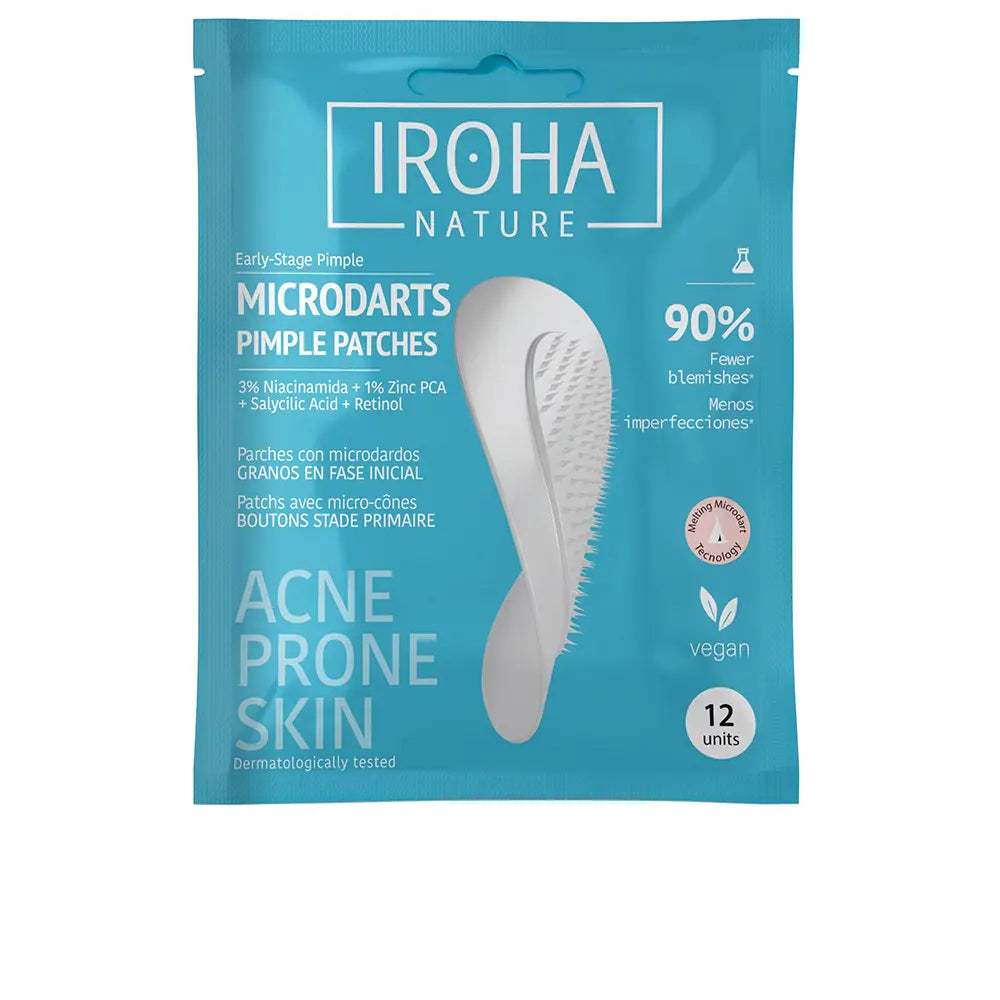 IROHA-Microdart Adesivos para Espinhas com Ácido Salicílico para Pele com Tendência a Acne (12 Unidades)-DrShampoo - Perfumaria e Cosmética Imagem principal do produto