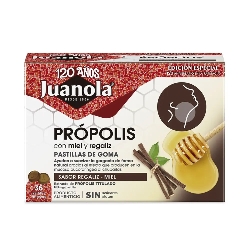 Gomas de mel com alcaçuz e própolis, 36 unidades